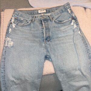 AGOLDE Distressed Light Blue Jeans